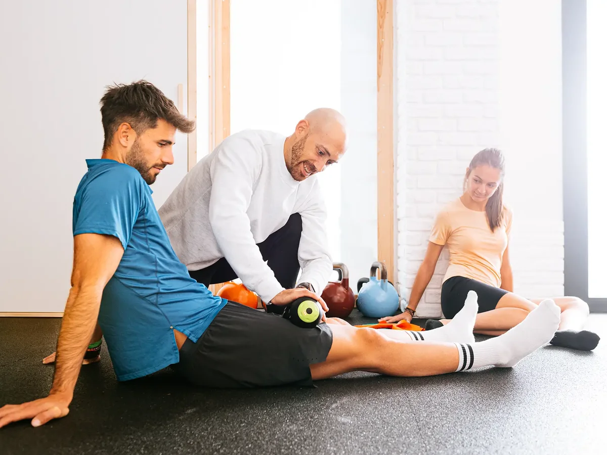 Athlete performing return-to-sport agility testing